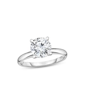 Solitaire Diamond Engagement Ring 2.35 Carat 14K White Gold GIA Certified
