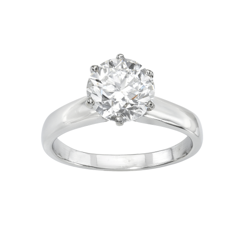 Solitaire Diamond Engagement Ring 2.00 Carat 14K White Gold GIA Certified