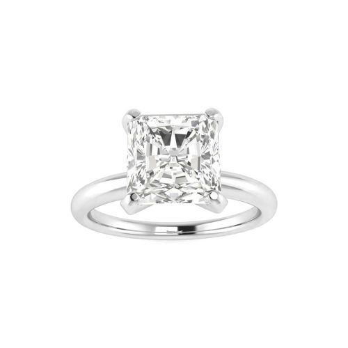 Solitaire Radiant Cut Diamond Engagement Ring 3.02 Carat 14K White Gold GIA Certified